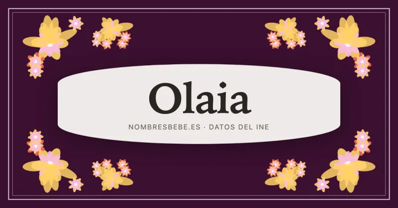 Olaia, en una estampa ornamental de nombresbebe.es