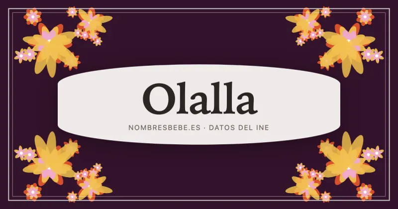 Olalla, en una estampa ornamental de nombresbebe.es