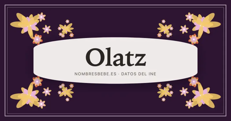 Olatz, en una estampa ornamental de nombresbebe.es