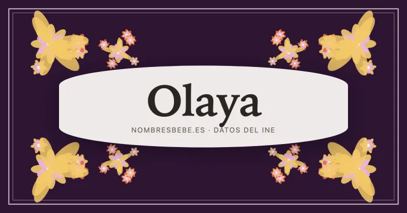 Olaya, en una estampa ornamental de nombresbebe.es