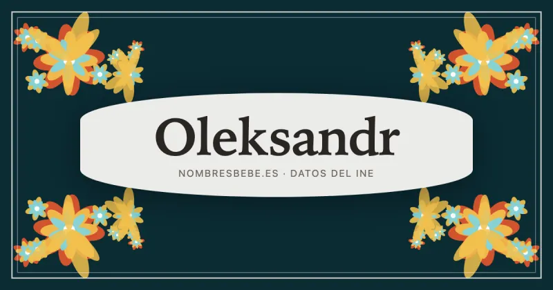 Oleksandr, en una estampa ornamental de nombresbebe.es