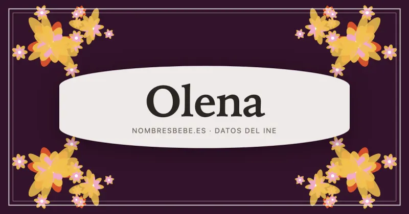 Olena, en una estampa ornamental de nombresbebe.es