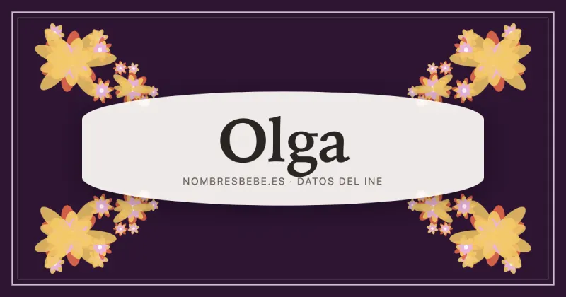 Olga, en una estampa ornamental de nombresbebe.es