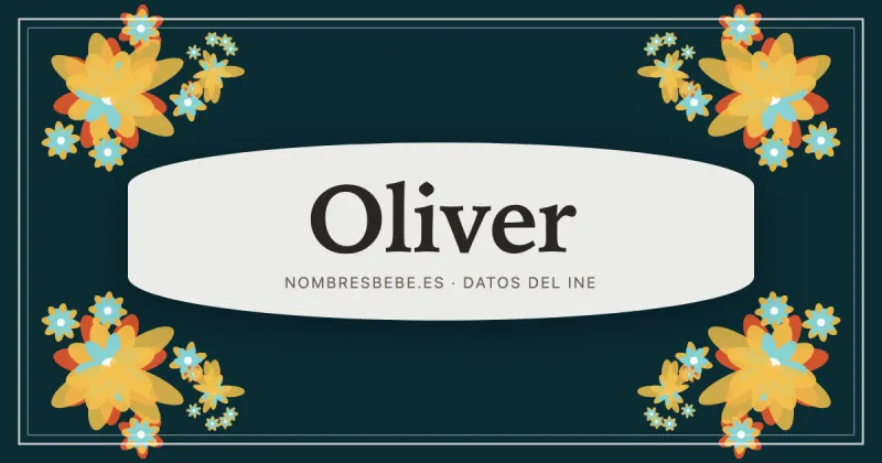 Oliver, en una estampa ornamental de nombresbebe.es
