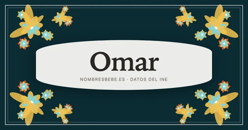 Omar, en una estampa ornamental de nombresbebe.es