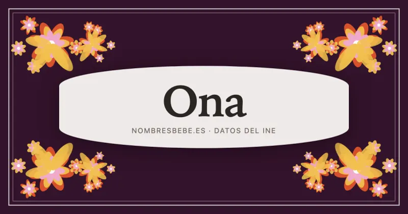 Ona, en una estampa ornamental de nombresbebe.es