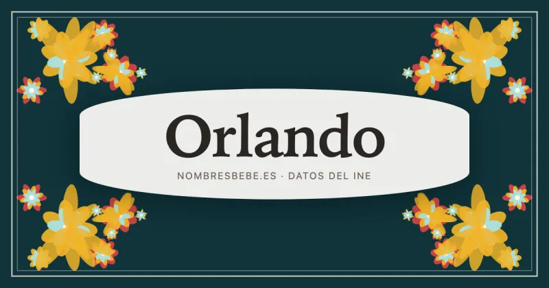 Orlando, en una estampa ornamental de nombresbebe.es