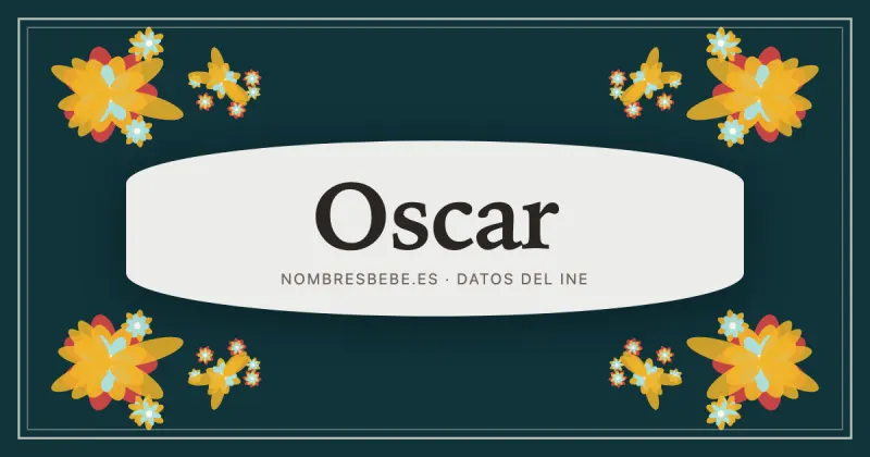 Oscar, en una estampa ornamental de nombresbebe.es