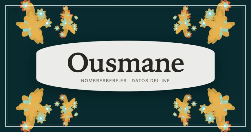 Ousmane, en una estampa ornamental de nombresbebe.es