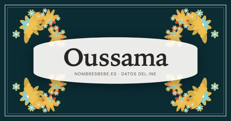 Oussama, en una estampa ornamental de nombresbebe.es