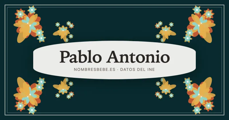 Pablo Antonio, en una estampa ornamental de nombresbebe.es