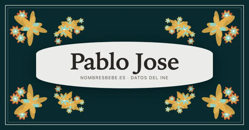 Pablo Jose, en una estampa ornamental de nombresbebe.es