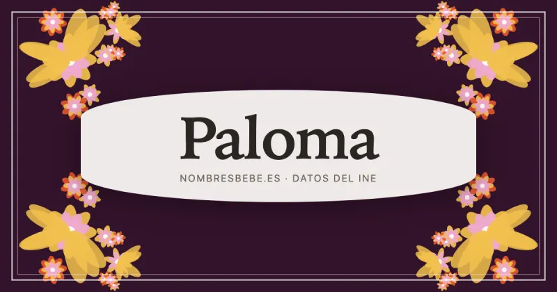 Paloma, en una estampa ornamental de nombresbebe.es