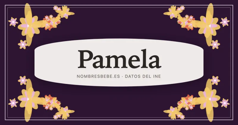 Pamela, en una estampa ornamental de nombresbebe.es