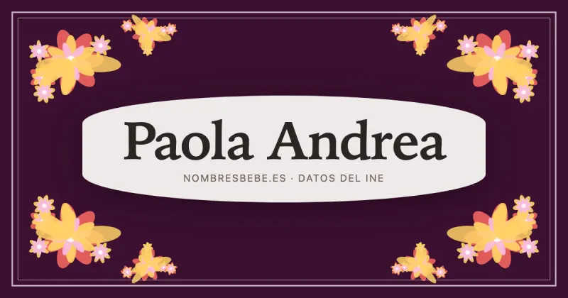 Paola Andrea, en una estampa ornamental de nombresbebe.es