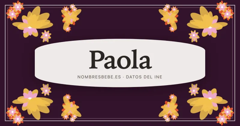 Paola, en una estampa ornamental de nombresbebe.es
