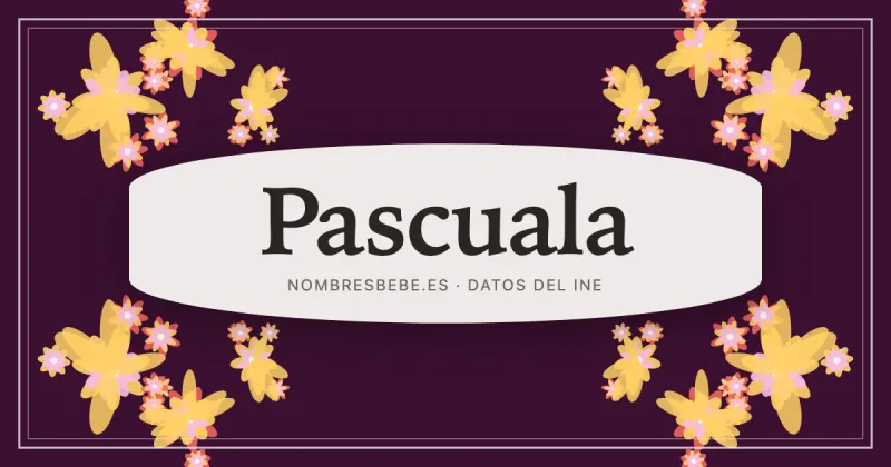 Pascuala, en una estampa ornamental de nombresbebe.es