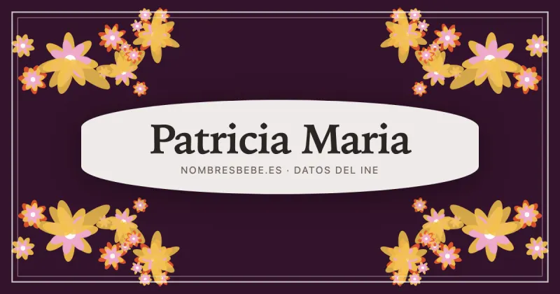 Patricia Maria, en una estampa ornamental de nombresbebe.es