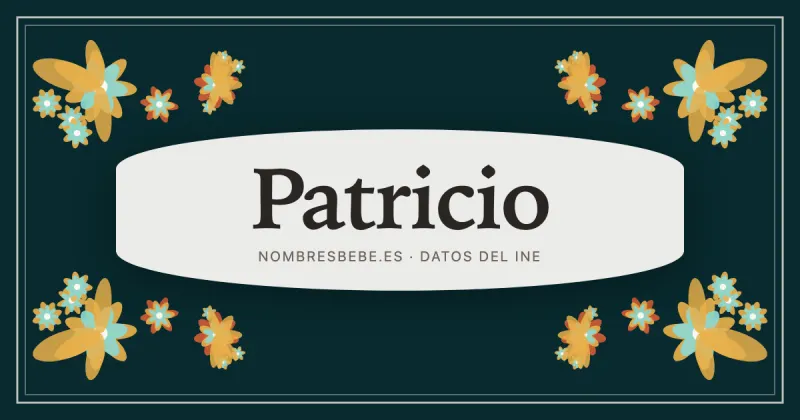 Patricio, en una estampa ornamental de nombresbebe.es