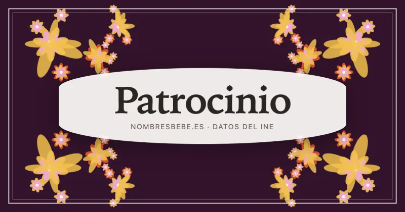 Patrocinio, en una estampa ornamental de nombresbebe.es