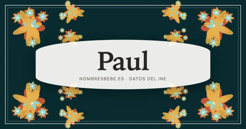 Paul, en una estampa ornamental de nombresbebe.es