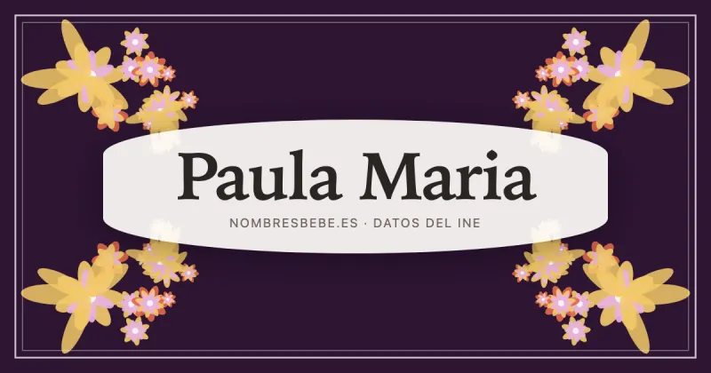 Paula Maria, en una estampa ornamental de nombresbebe.es