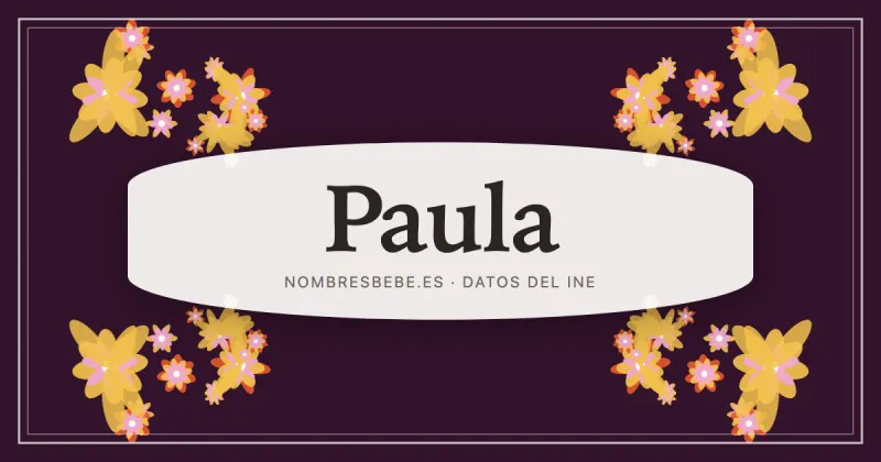 Paula, en una estampa ornamental de nombresbebe.es
