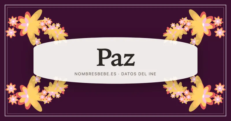 Paz, en una estampa ornamental de nombresbebe.es