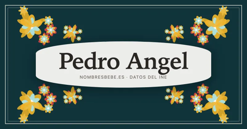 Pedro Angel, en una estampa ornamental de nombresbebe.es