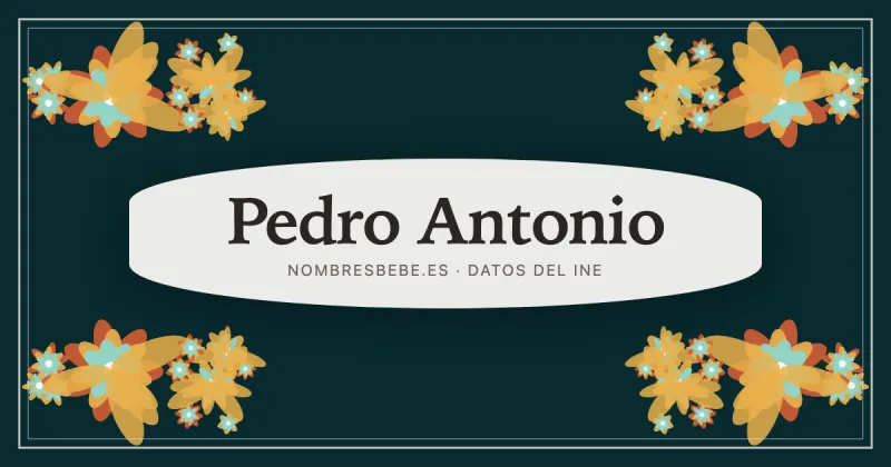 Pedro Antonio, en una estampa ornamental de nombresbebe.es