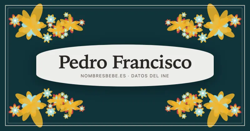 Pedro Francisco, en una estampa ornamental de nombresbebe.es