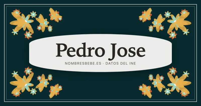 Pedro Jose, en una estampa ornamental de nombresbebe.es