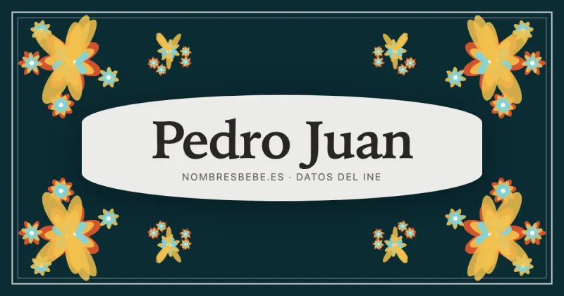 Pedro Juan, en una estampa ornamental de nombresbebe.es