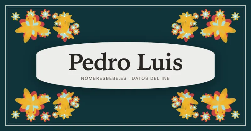 Pedro Luis, en una estampa ornamental de nombresbebe.es