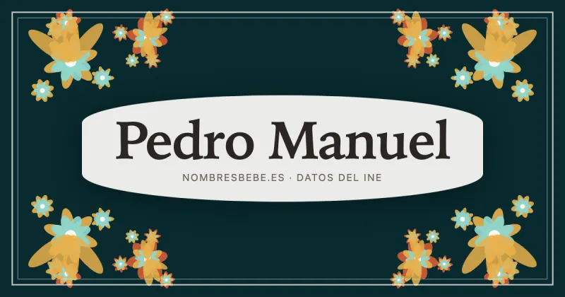 Pedro Manuel, en una estampa ornamental de nombresbebe.es