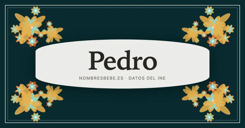 Pedro, en una estampa ornamental de nombresbebe.es