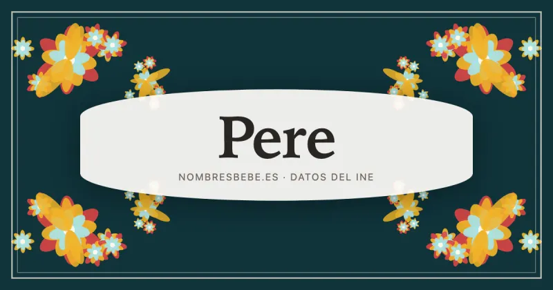 Pere, en una estampa ornamental de nombresbebe.es