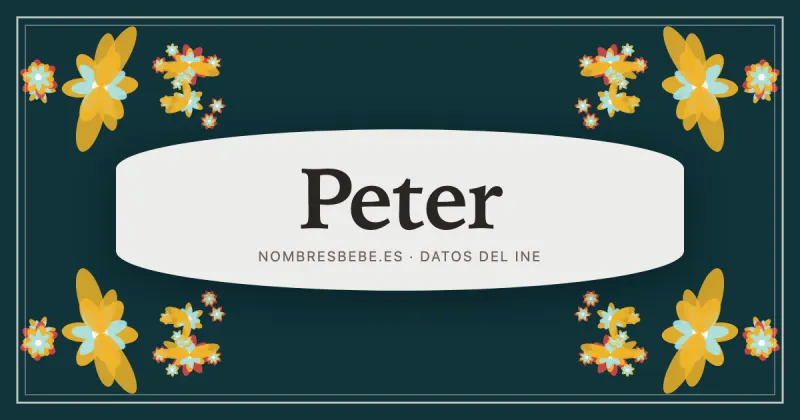 Peter, en una estampa ornamental de nombresbebe.es
