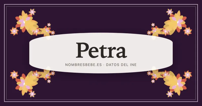 Petra, en una estampa ornamental de nombresbebe.es