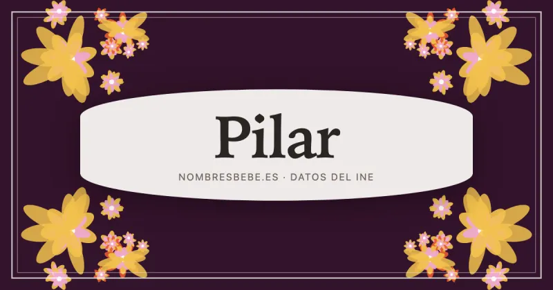 Pilar, en una estampa ornamental de nombresbebe.es