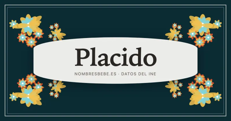 Placido, en una estampa ornamental de nombresbebe.es