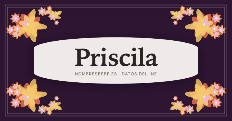 Priscila, en una estampa ornamental de nombresbebe.es