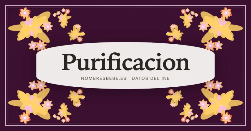Purificacion, en una estampa ornamental de nombresbebe.es