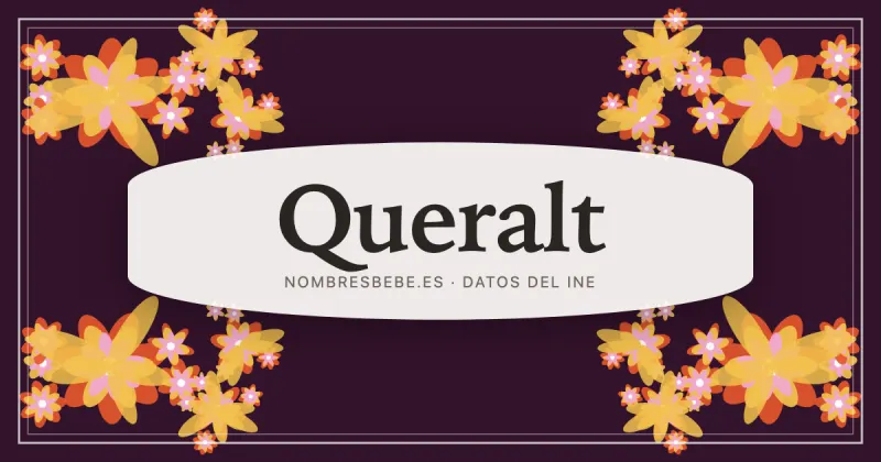 Queralt, en una estampa ornamental de nombresbebe.es