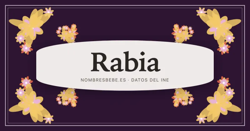 Rabia, en una estampa ornamental de nombresbebe.es