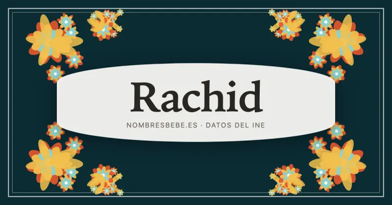 Rachid, en una estampa ornamental de nombresbebe.es