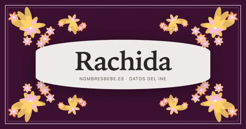 Rachida, en una estampa ornamental de nombresbebe.es