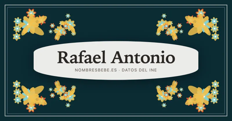 Rafael Antonio, en una estampa ornamental de nombresbebe.es