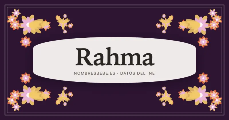 Rahma, en una estampa ornamental de nombresbebe.es