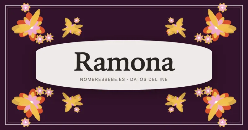 Ramona, en una estampa ornamental de nombresbebe.es